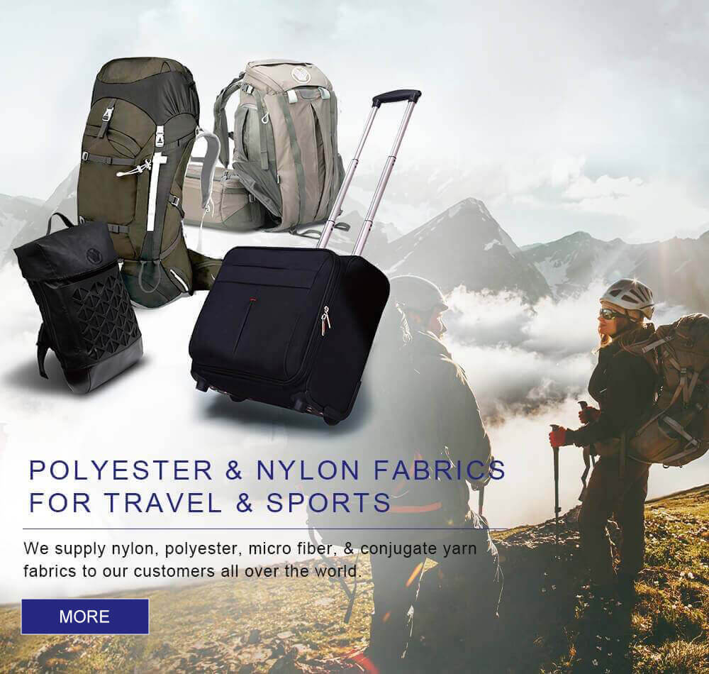 Polyester & Nylon Fabric for Travel and Sports
